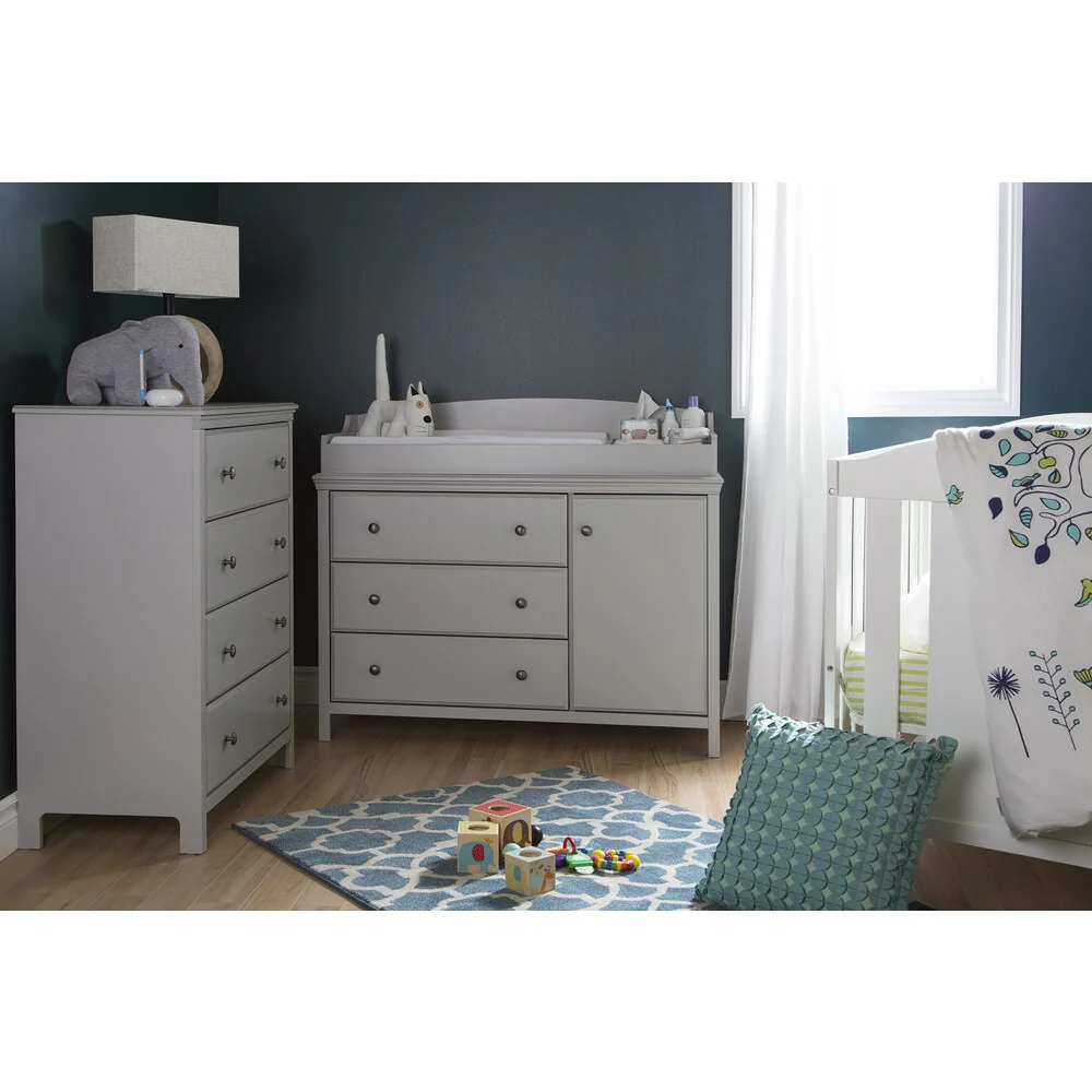 South Shore Cotton Candy Changing Table and 4-drawer Chest