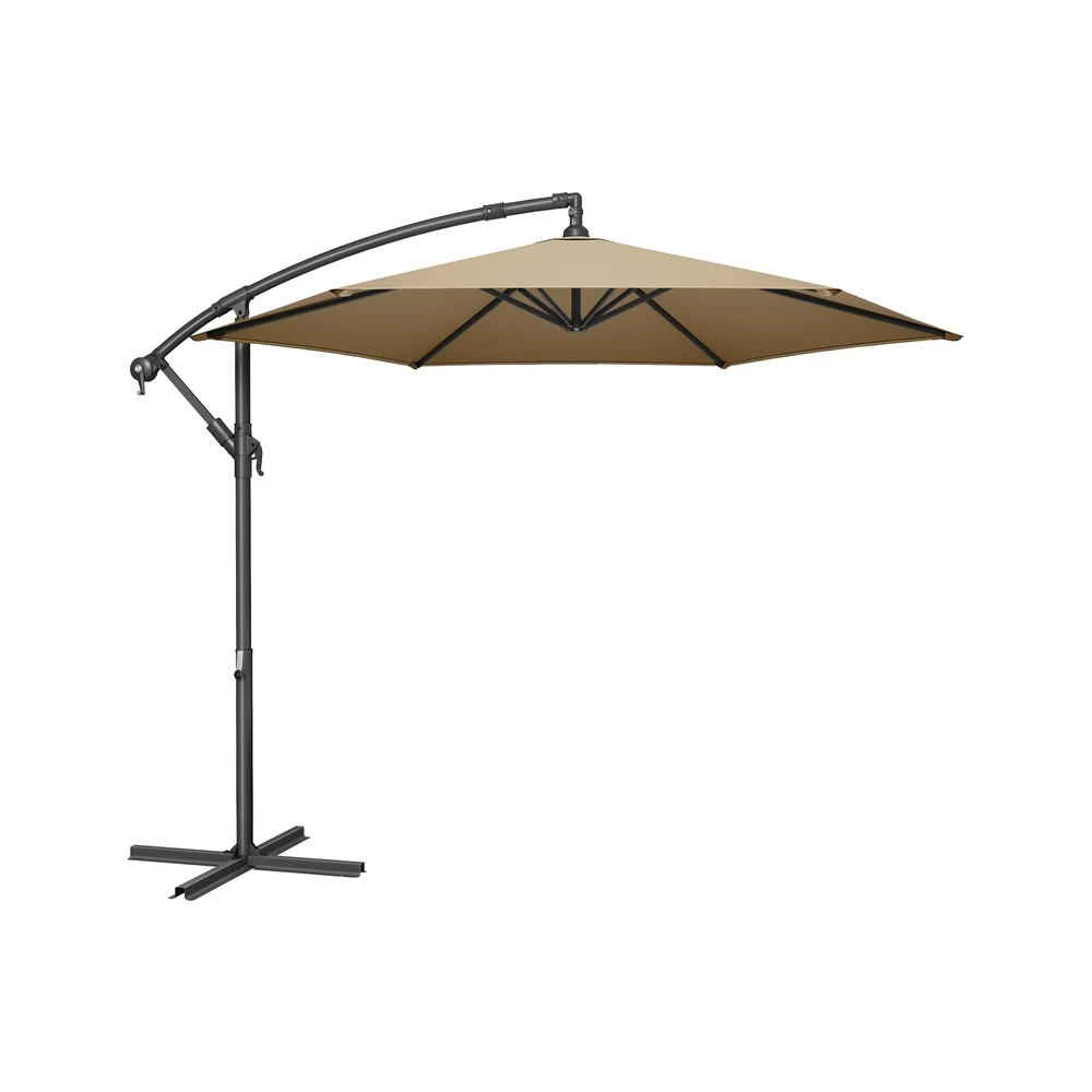 Parasol déporté avec protection solaire et ouverture facile