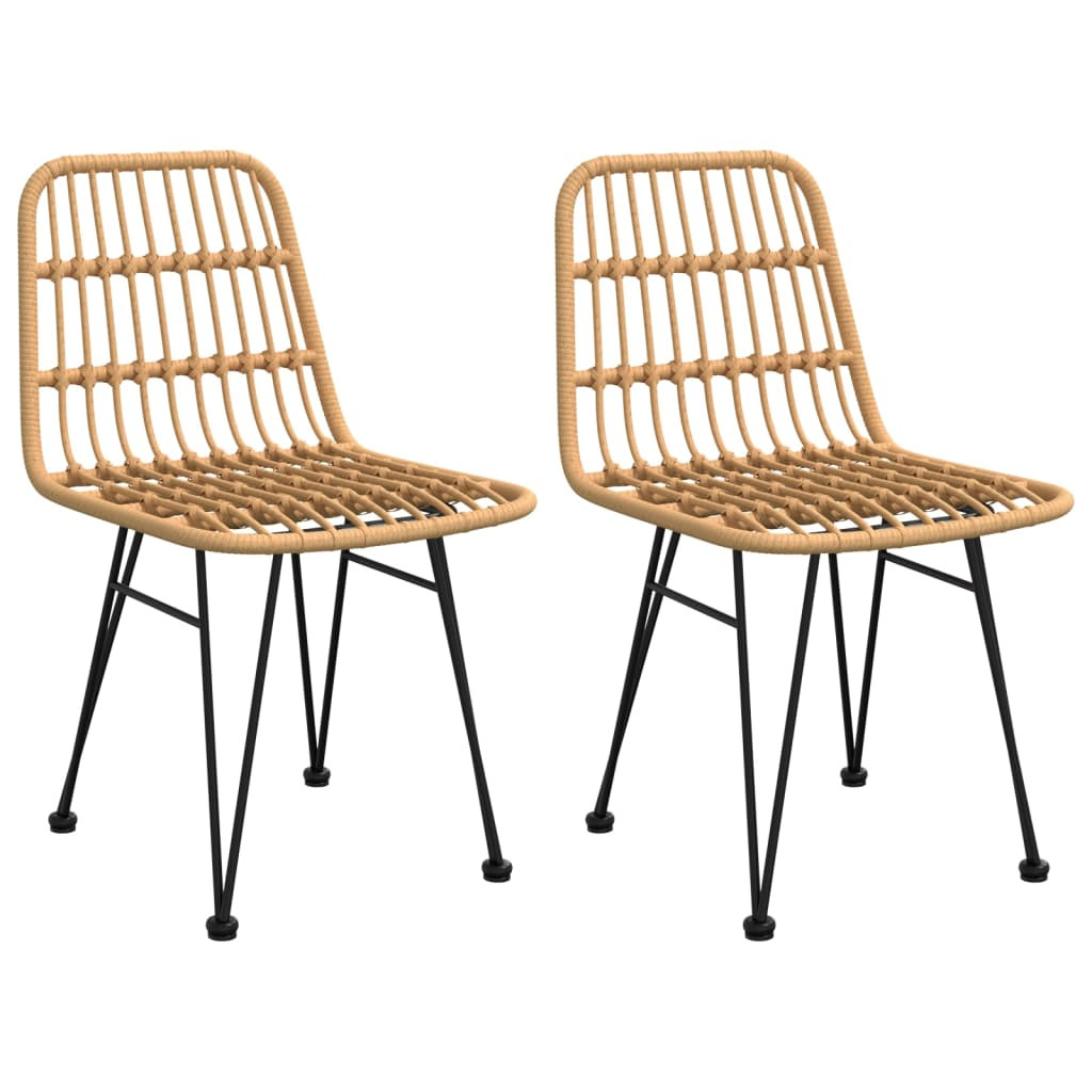 Krzesła ogrodowe 2 szt. 48x62x84 cm rattan PE