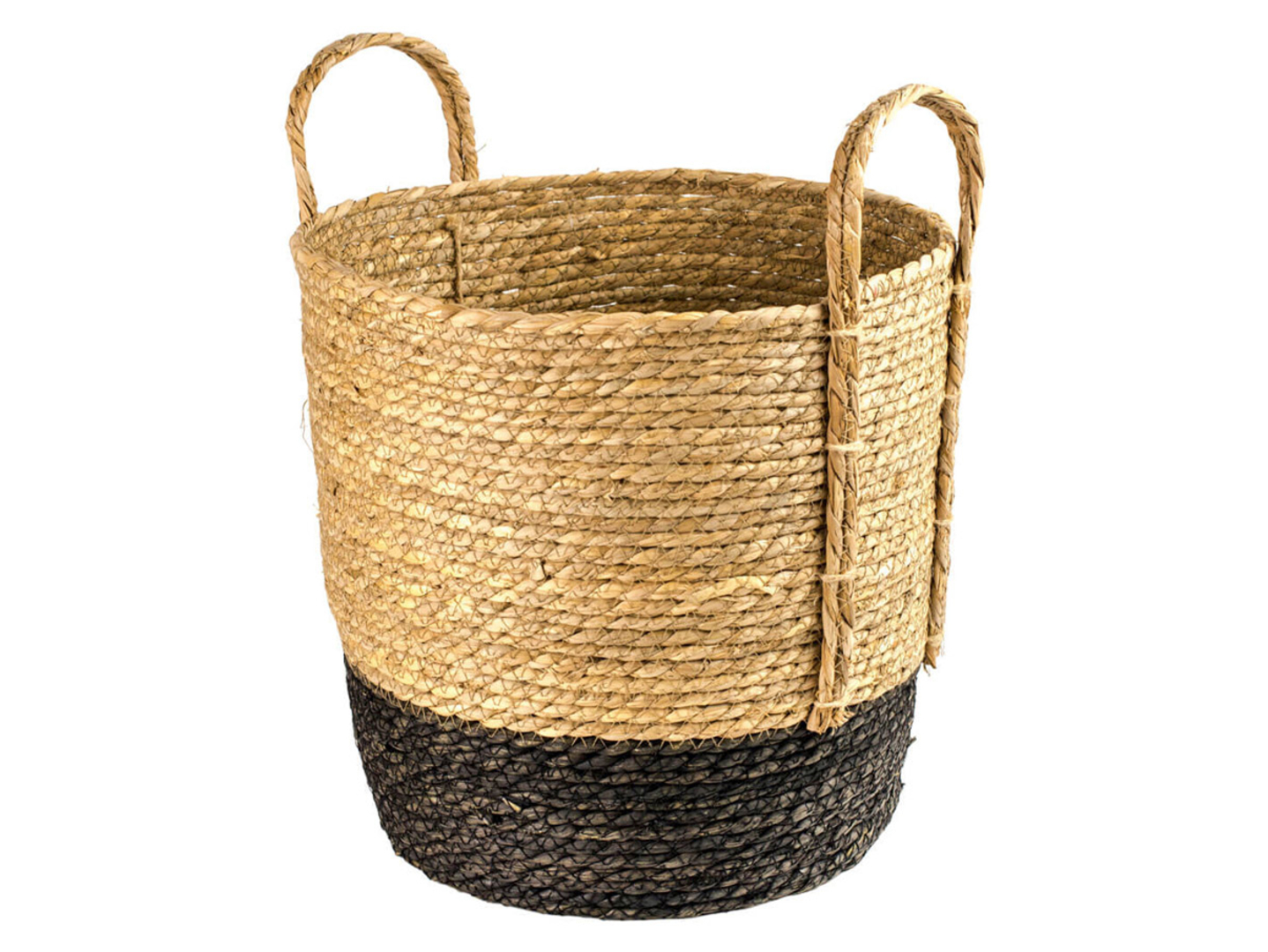 Kosz pleciony naturalny z uszami L 31 cm