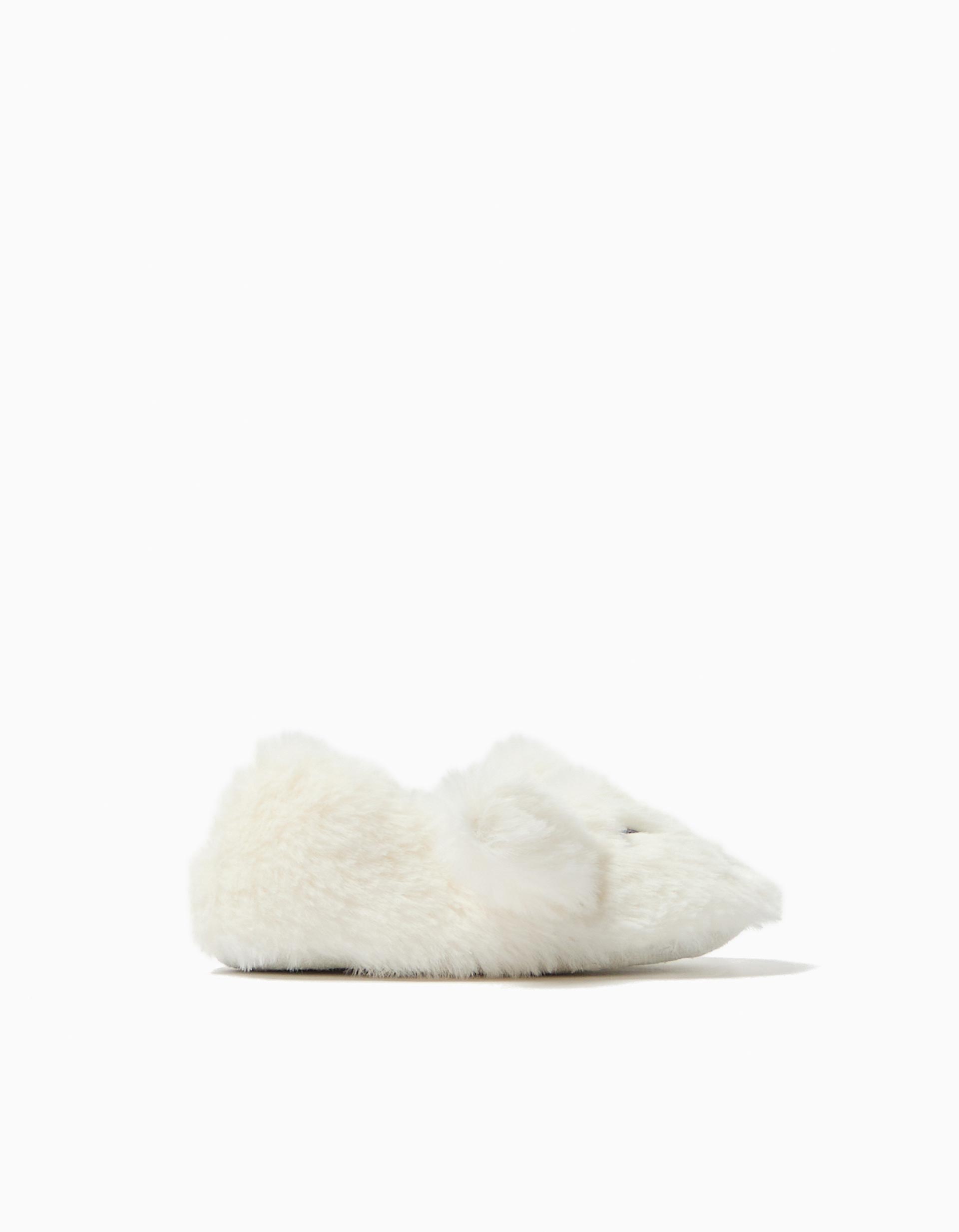 Pantufas, Menina, Branco