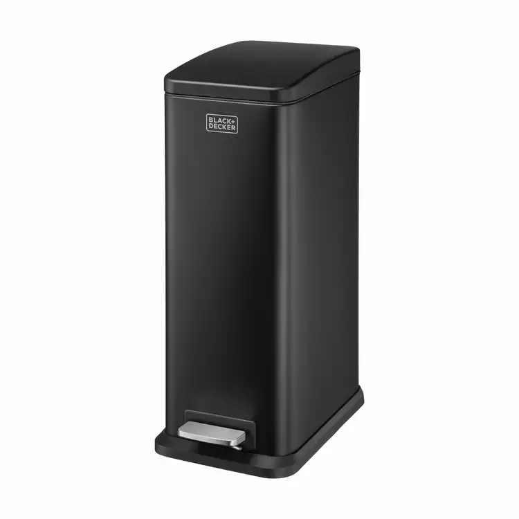 Black   Decker 20 Litre Soft Close Pedal Bin - Black
