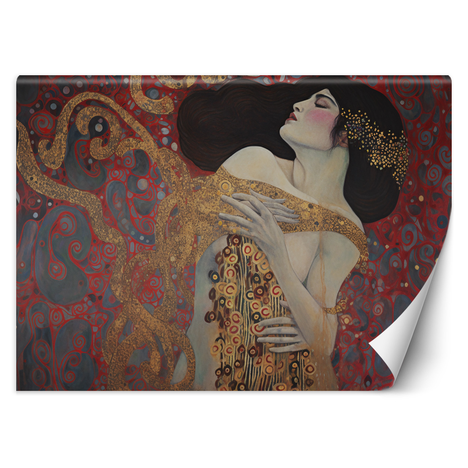Feeby Fototapeta, Kobieta czerwona abstrakcja - G. Klimt 150x105