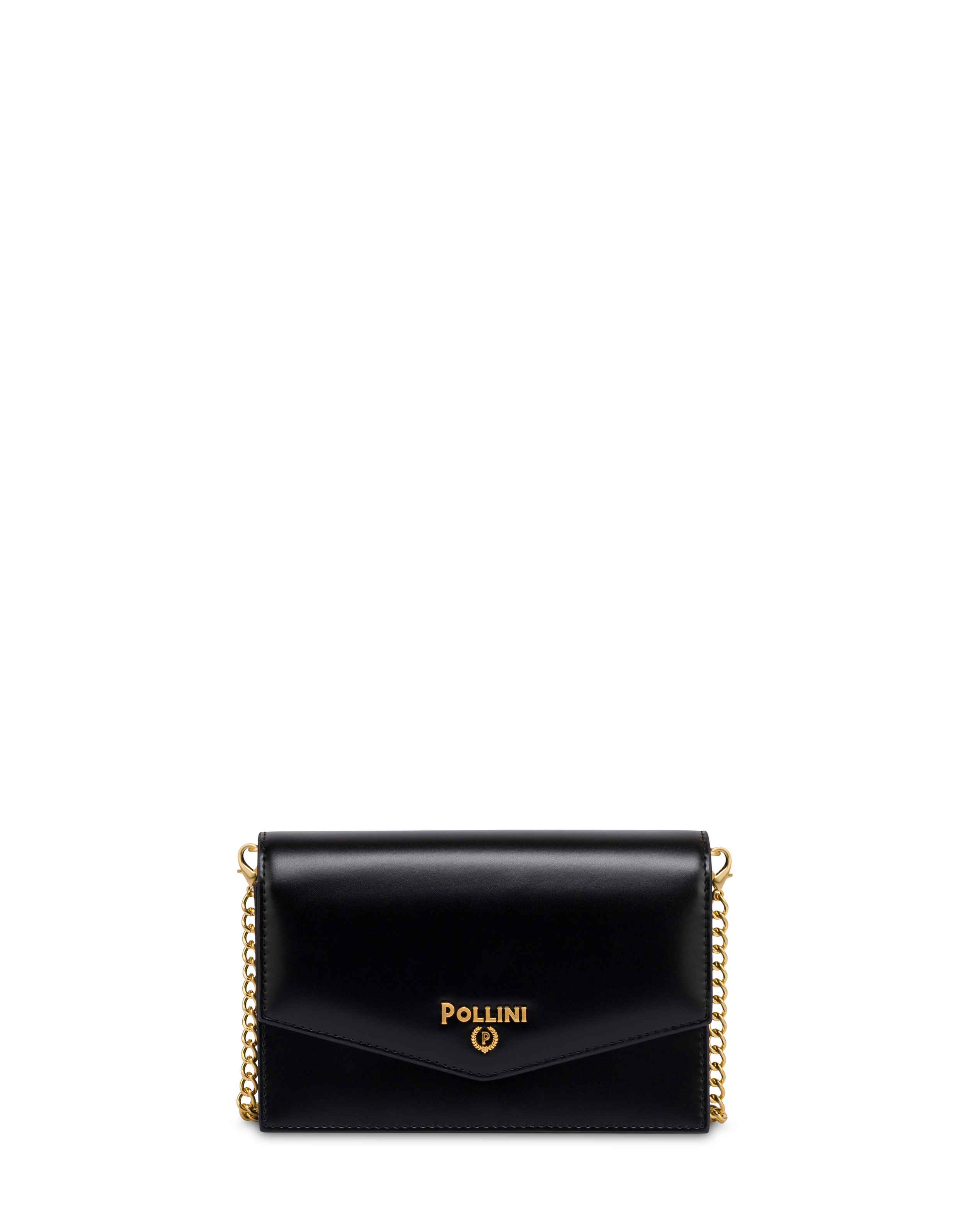 Pochette In Plain Pu Nero