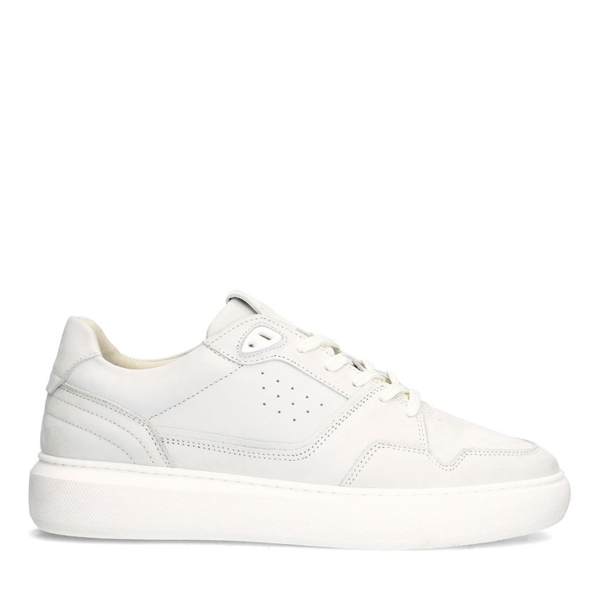 Manfield Witte nubuck sneakers