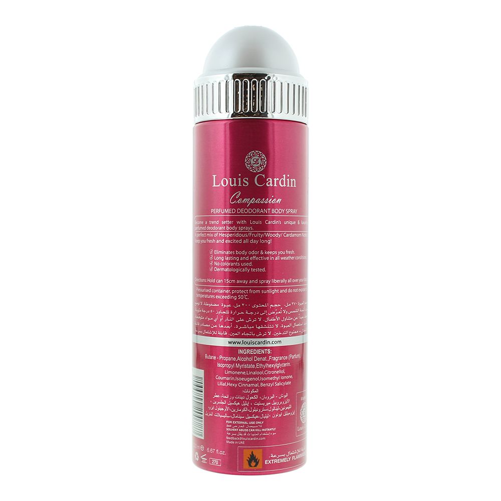 Louis Cardin Compassion Deodorant Spray 200ml
