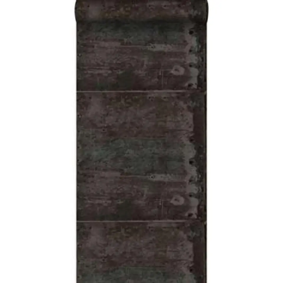 Origin behang - grote metalen platen met klinknagel -53 cm x 10.05 m