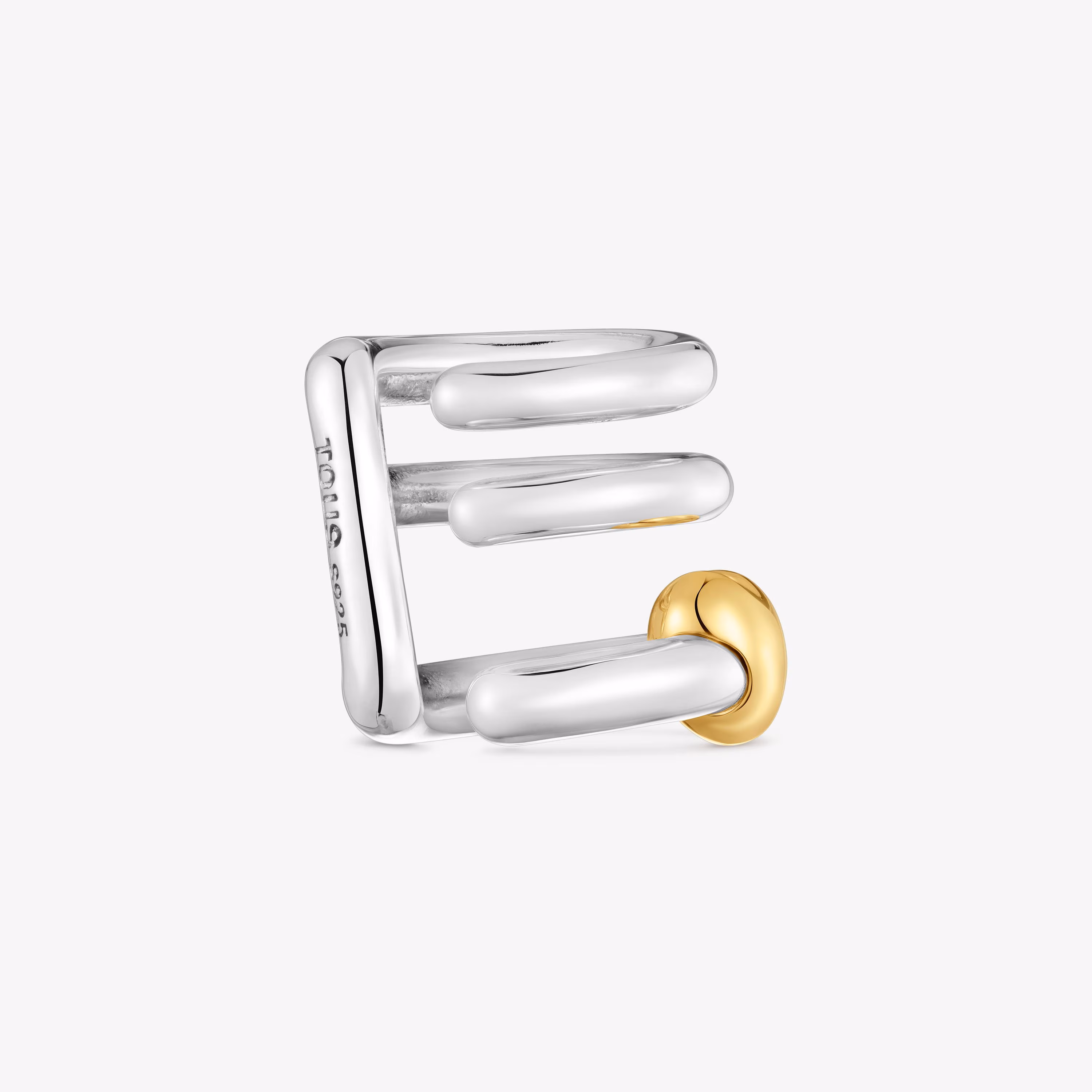 Earcuff triple aro bicolor motivo corazón TOUS Flechazo