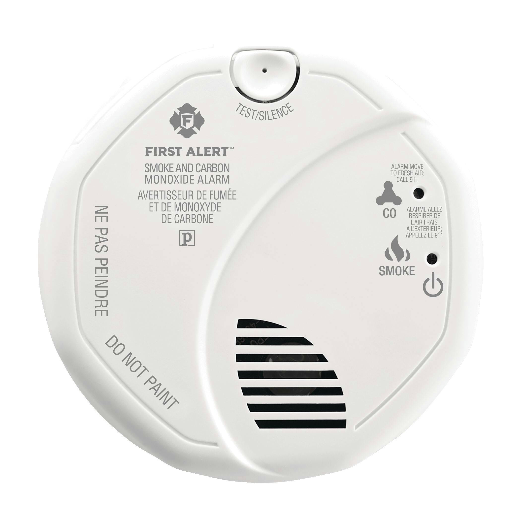 First Alert 120V Hardwired Photoelectric Smoke and Carbon Monoxide (CO) Alarm With Battery Backup