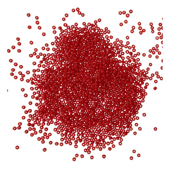Red Opaque Seed Beads 3mm 50g