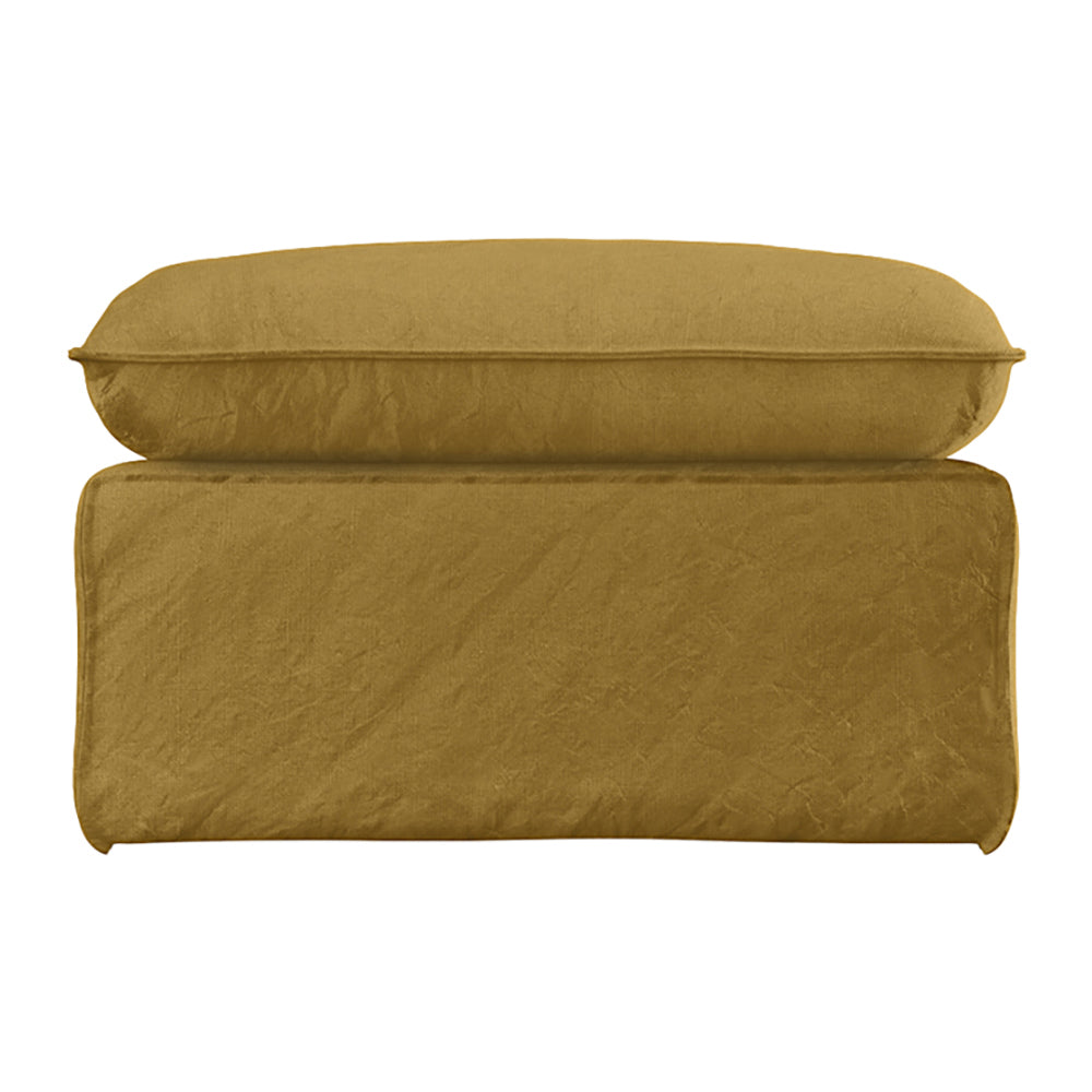 HKliving Nomad Hocker - Linnen - Burnt Ochre