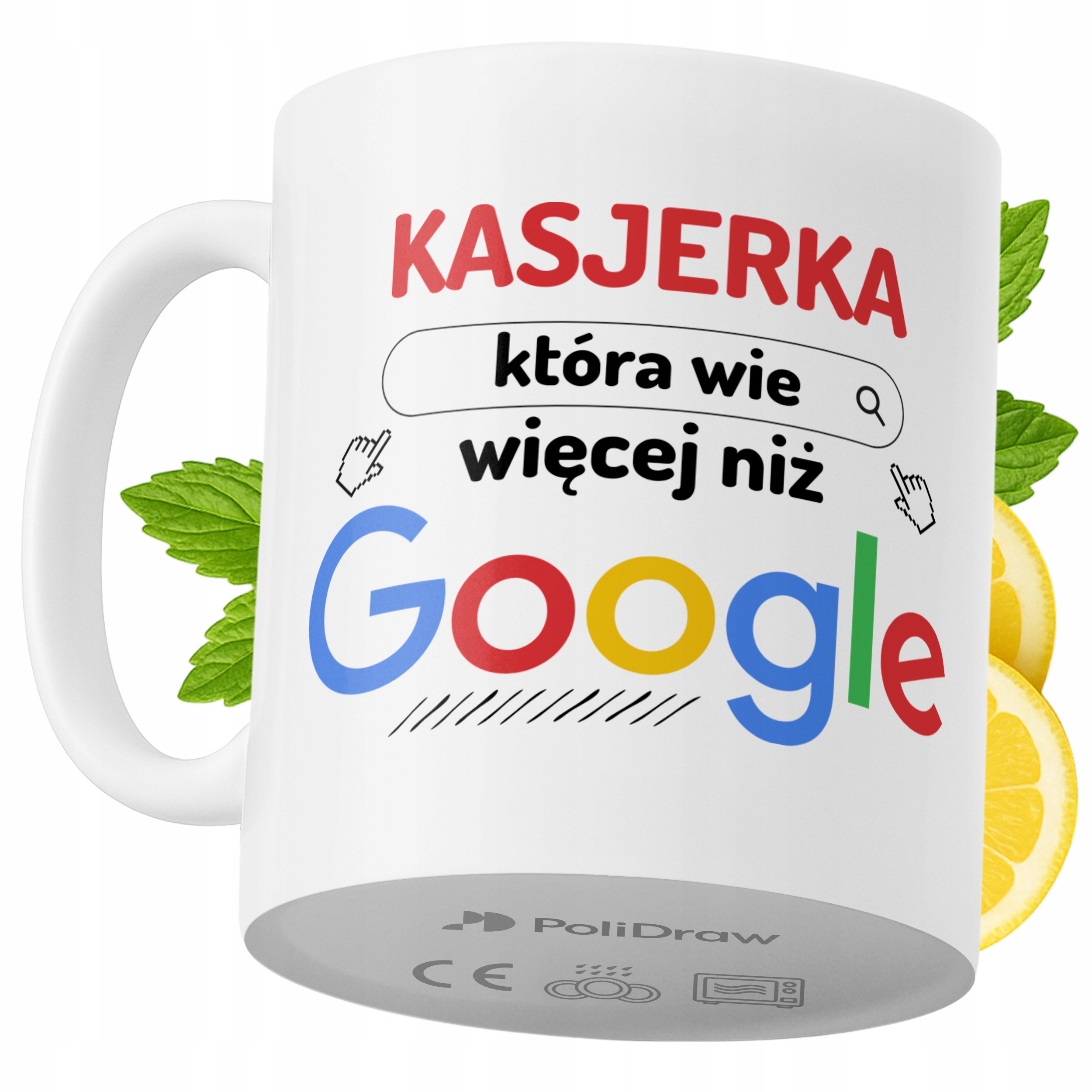 Kubek Dla Kasjerki na Prezent z Nadrukiem ze Zdjęciem 330 ml PoliDraw