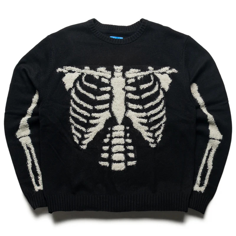 Market Skelly Knit Sweater - Black/White