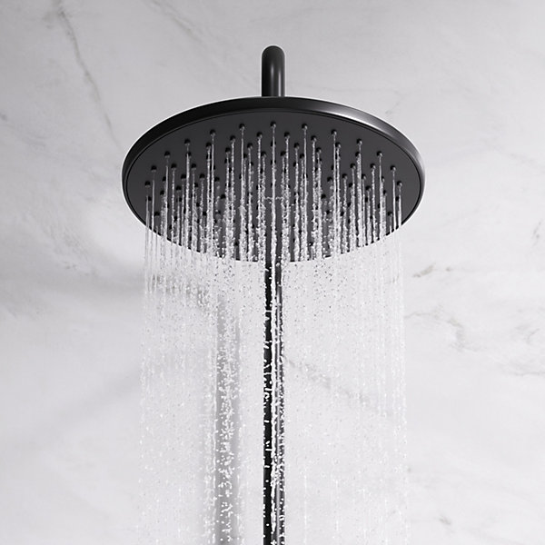 Colonne de douche et bain baignoire sans robinetGem Noir F0790022 AM.PM