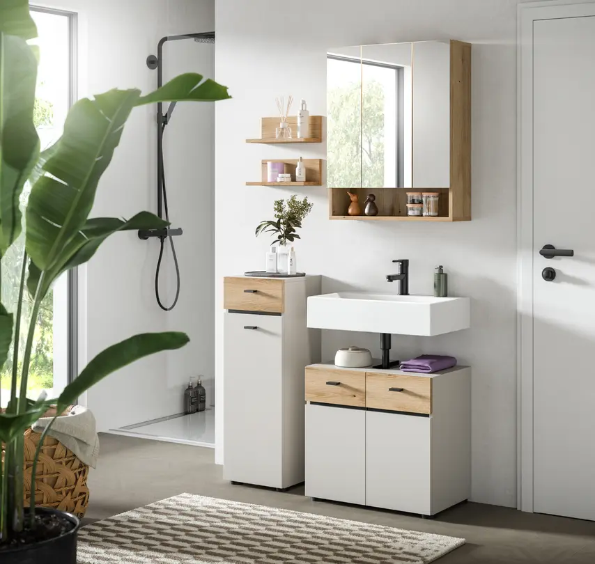 Badschrank 4-teilig Aqua