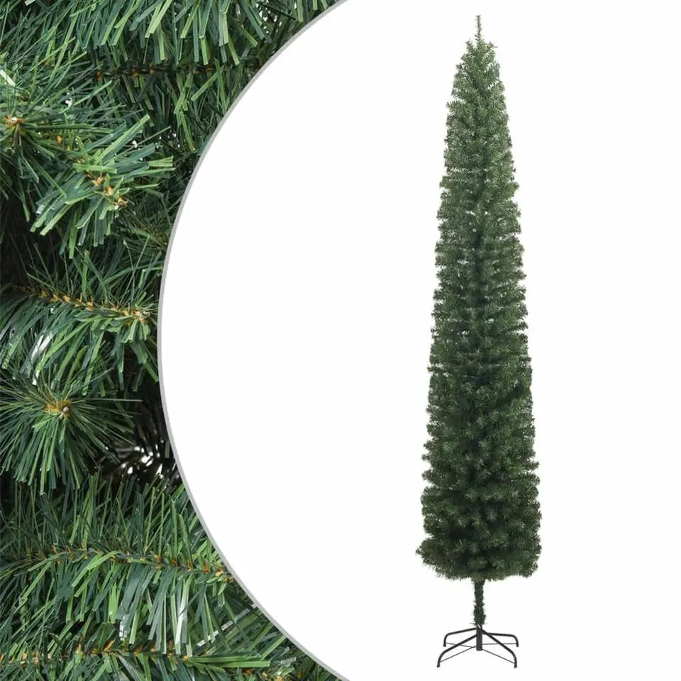 vidaXL Kunstkerstboom smal met standaard 300 cm PVC