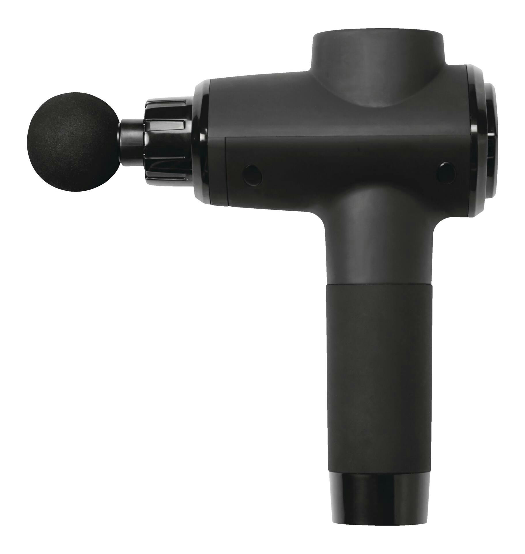 HelioFit Recovr XT Percussion Massage Device, 5 Speed Settings, 6 Unique Attachments, Black