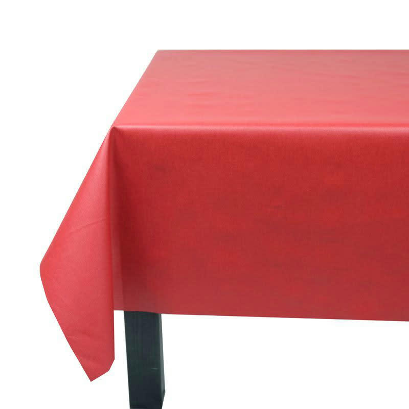 UNI - Nappe enduite rectangle 160 x 200 cm rouge