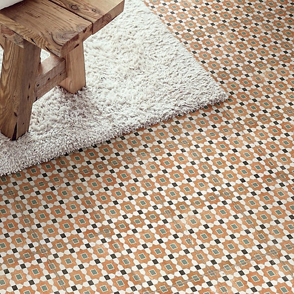 Carrelage TESSIA 20x20 cm effet carreaux ciment vieilli