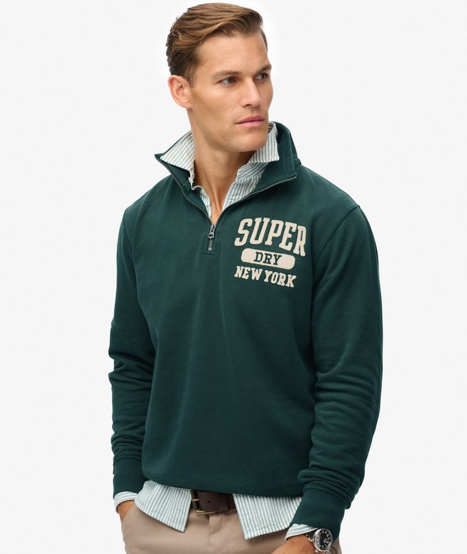 Vintage Athletic Zip Half-Zip Jumper