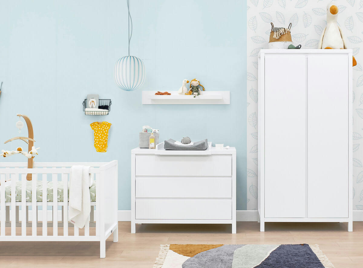 CORSICA - Armoire 2-portes en MDF blanc