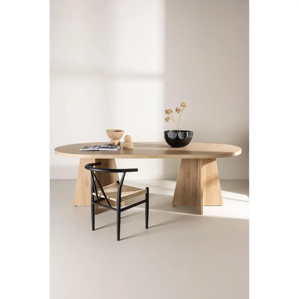 Nest of Nora Ovale eettafel Kuna - 230 x 115 - Houtfineer - Naturel