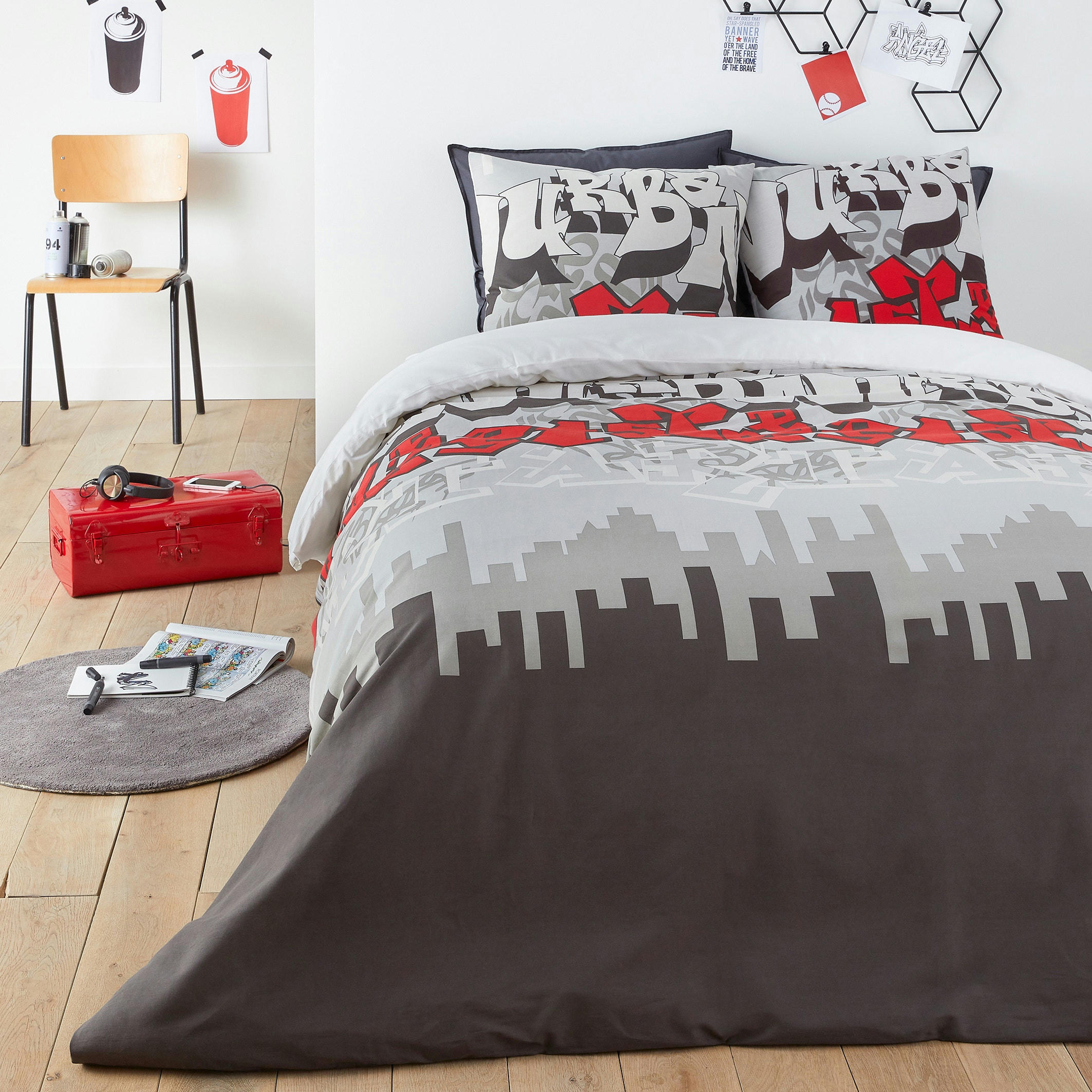 Housse de couette coton, Urban Graph