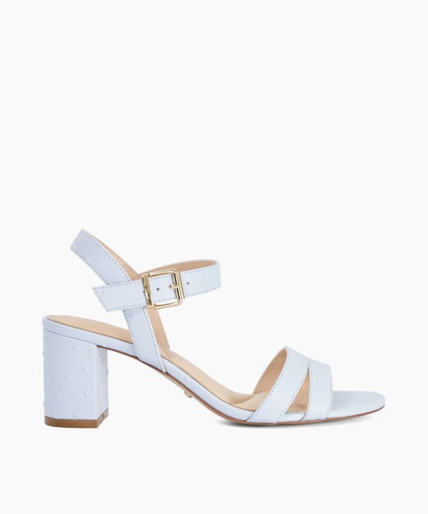 Merisa Blue - Block-Heeled Sandals