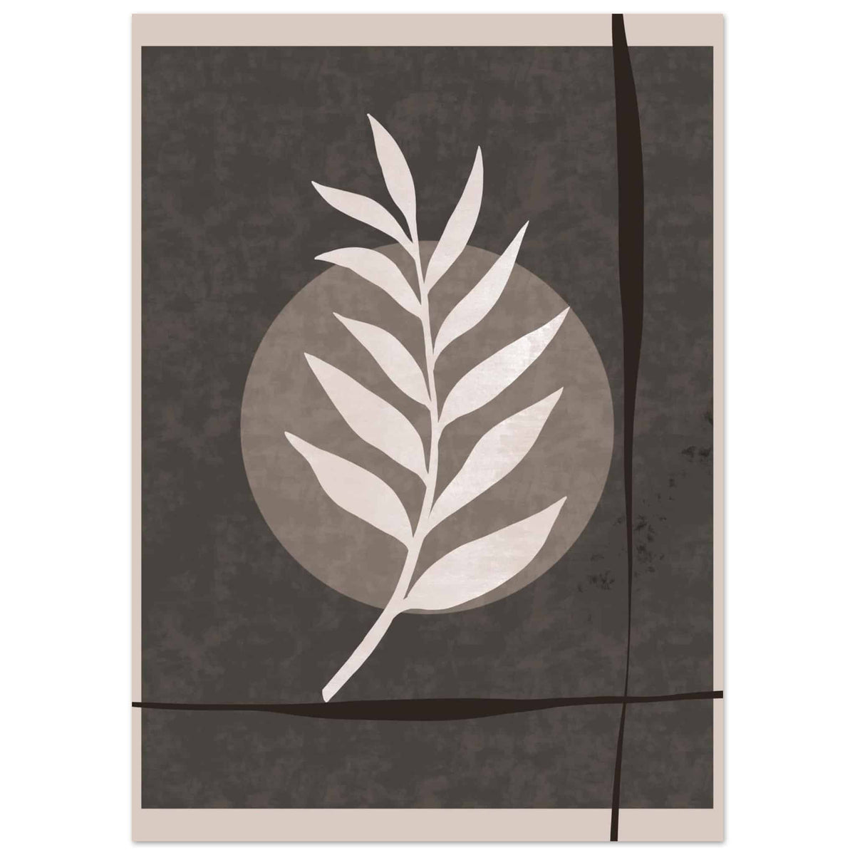 Artfulprints Poster Boho – Framed nature  - 50x70 cm - Groen