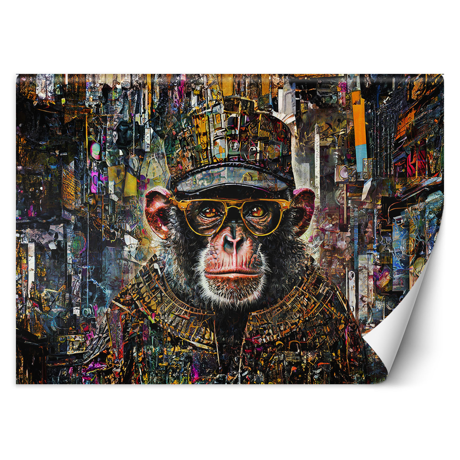 Feeby Fototapeta, Małpa z kolorowymi akcentami 150x105
