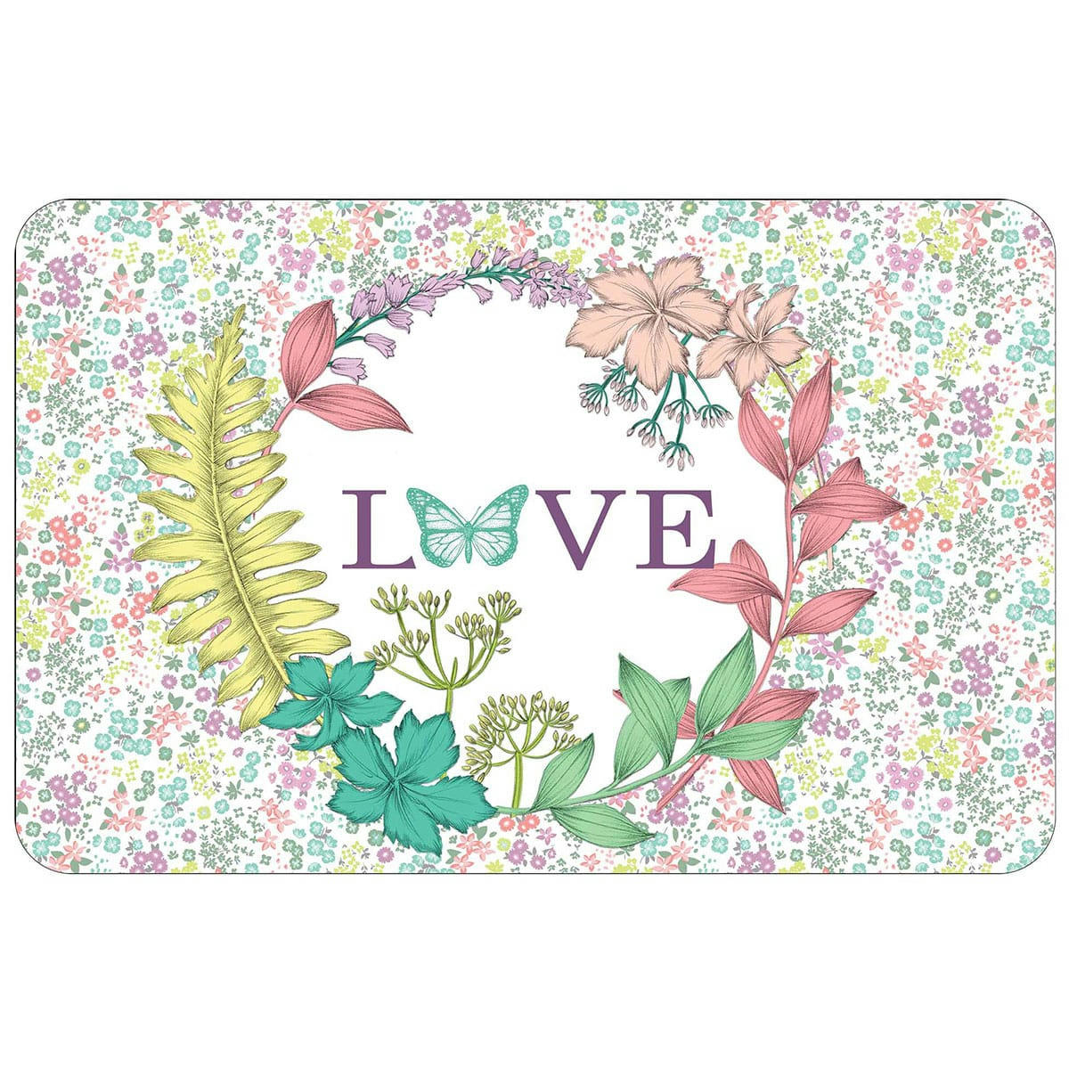 - Set de table imprimé liberty polypropylène multicolore 28.5x44 cm