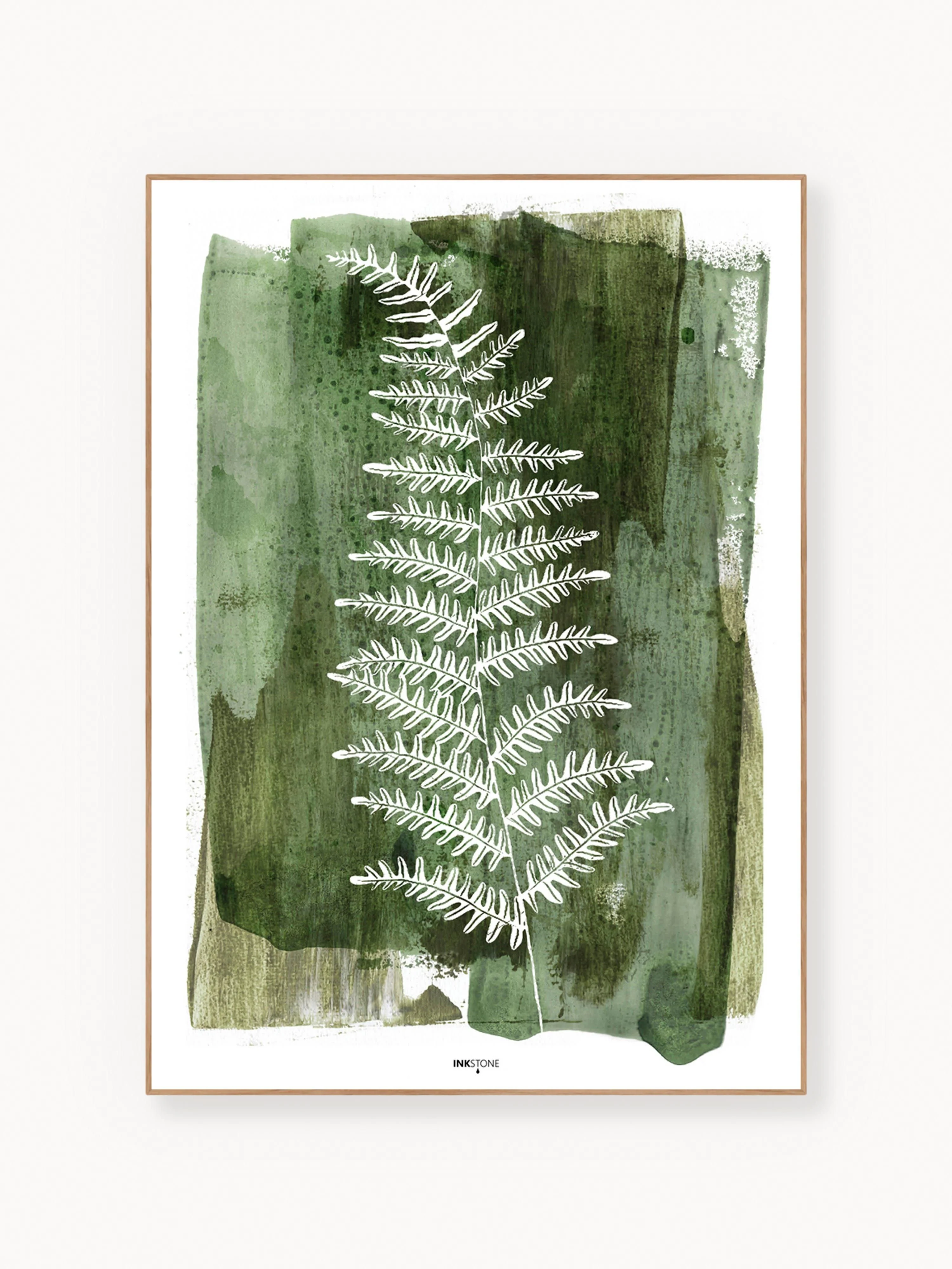 Gerahmter Digitaldruck White Fern