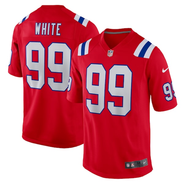 Keion White New England Patriots Nike Alternate Team Game Jersey - Red/Navy/White