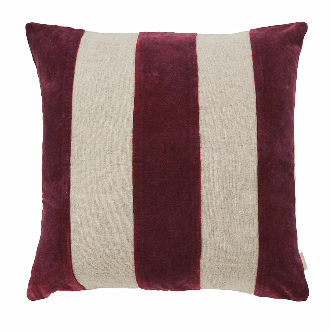 by fonQ Stripe Sierkussen 50 x 50 cm - Aubergine