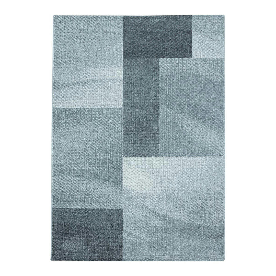HIRONDELLE - Tapis géométrique design en polypropylène gris 140x200