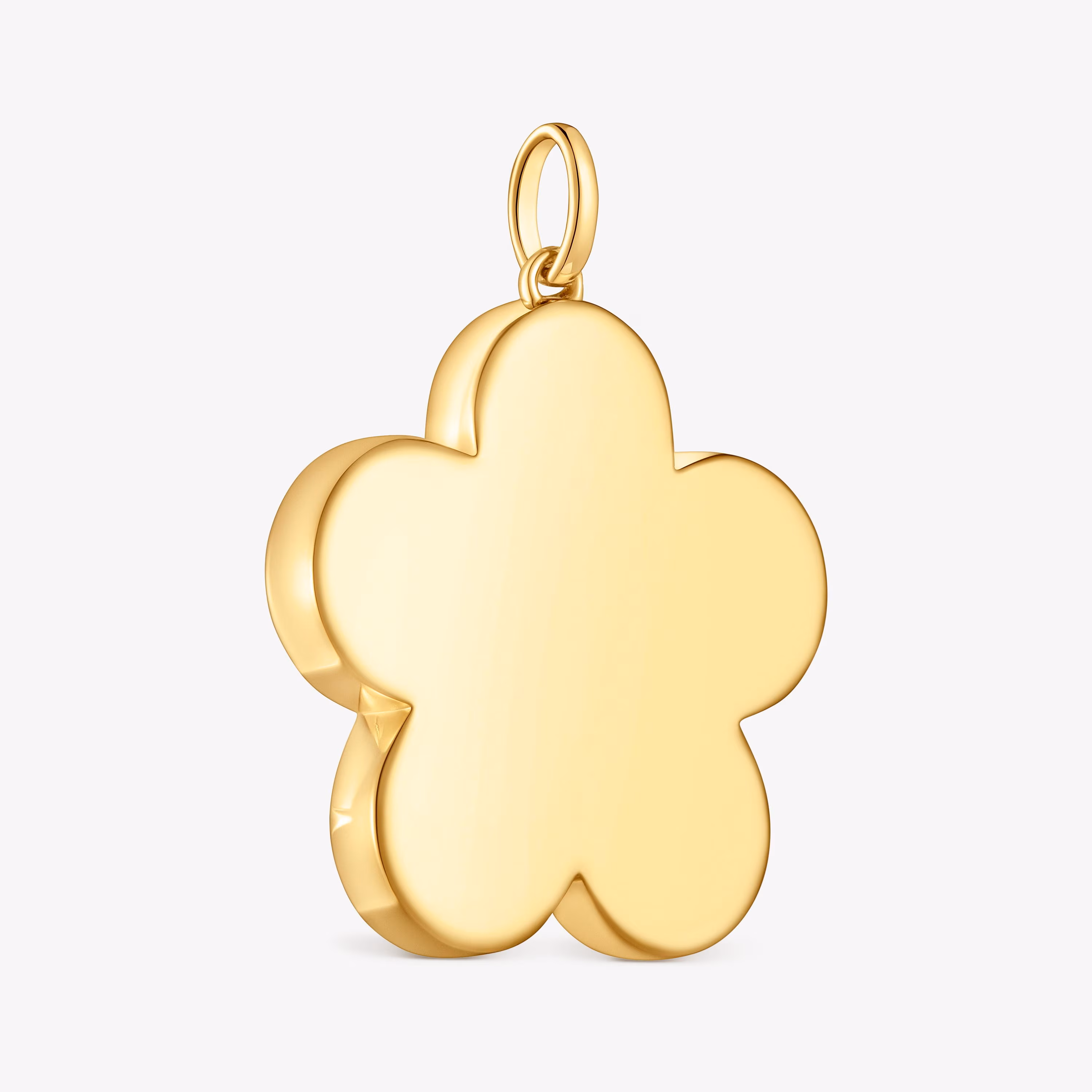 Colgante mediano flor con baño de oro 18 kt sobre plata 27 mm Sweet Dolls