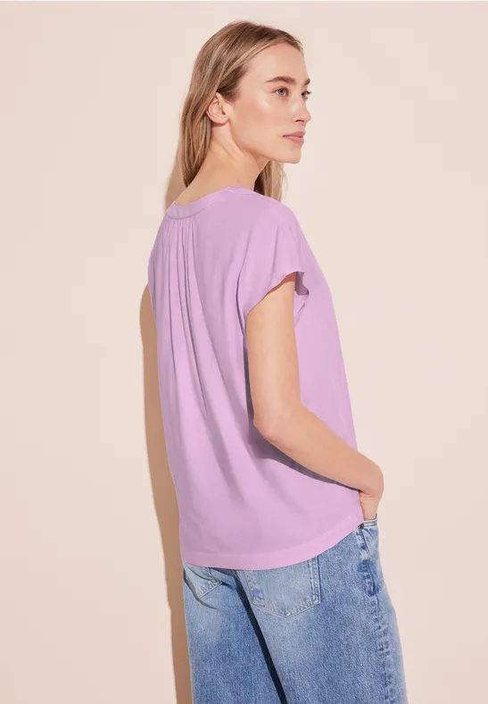 Blusenshirt in Unifarbe