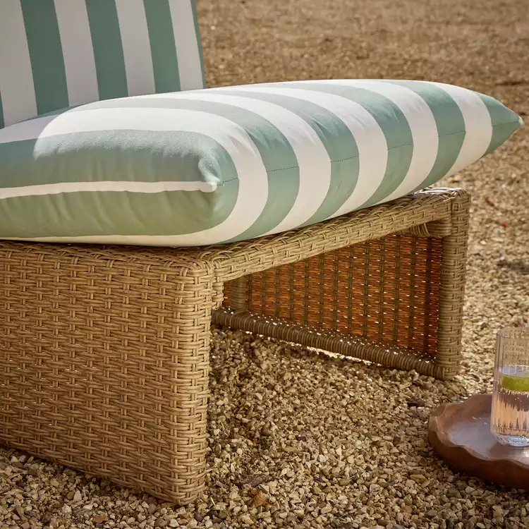 Habitat Ivy Stripe Rattan Accent Chair