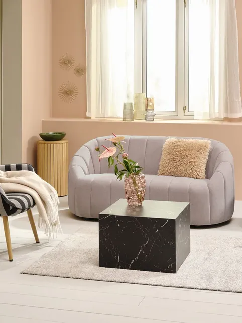 Sofa HUNDIGE 2-pers. beige stof