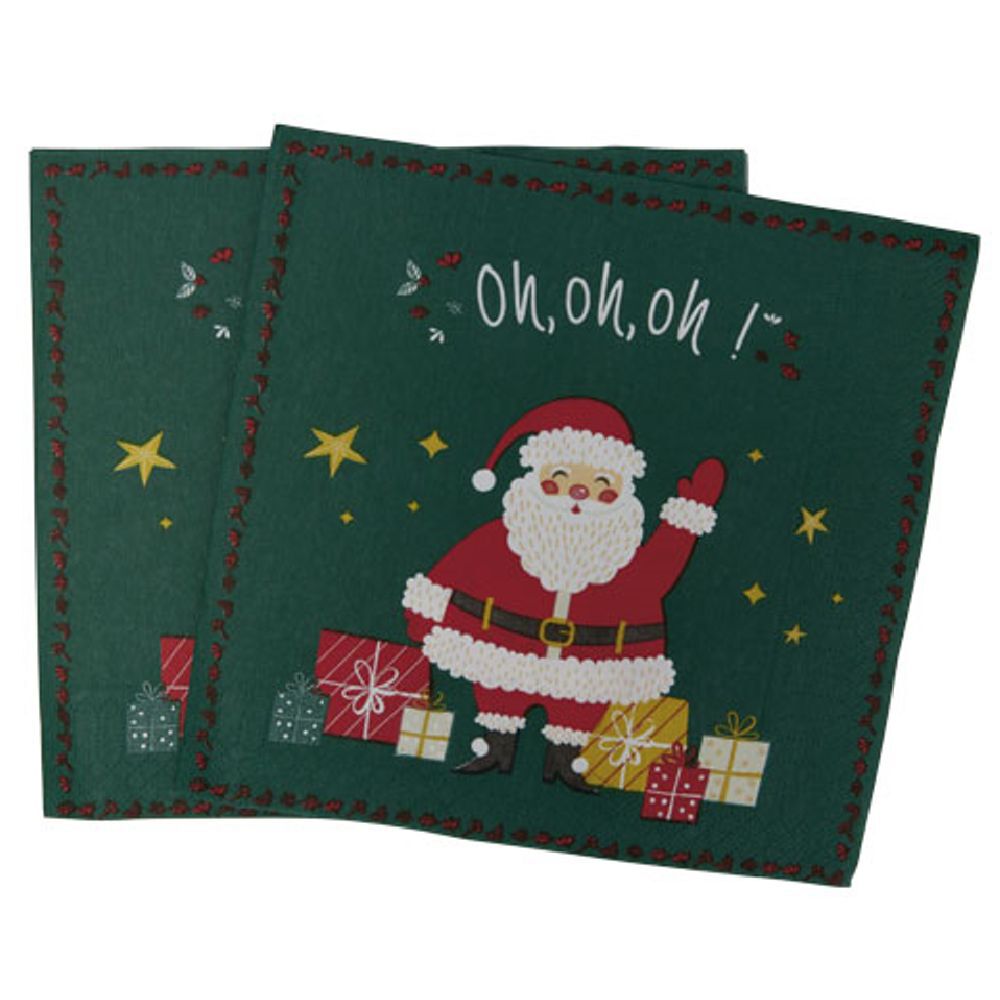 Serviette en papier à motif Père No&euml;l x20