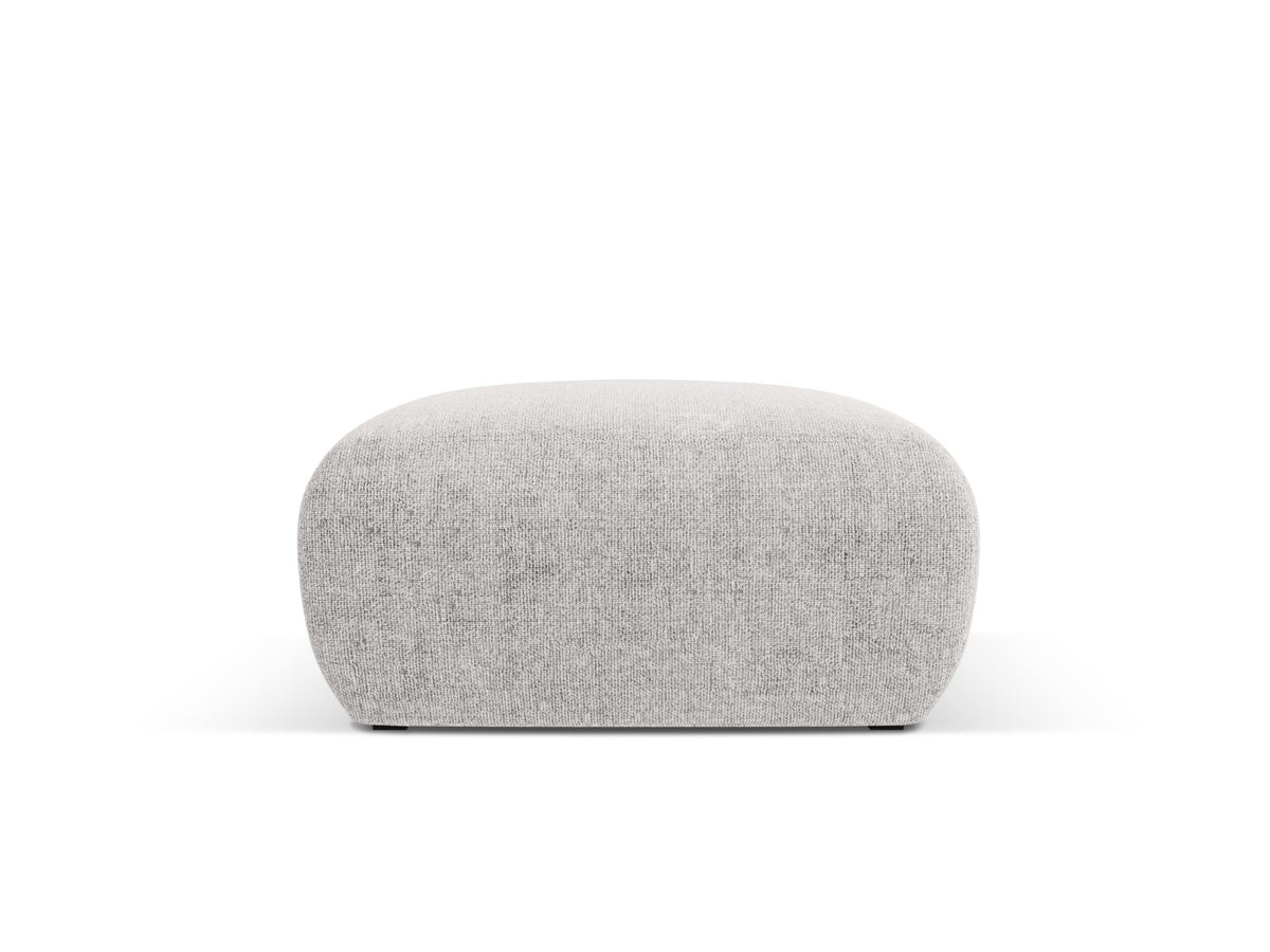 Cosmopolitan Design Poef Nolio chenille, lichtgrijs - 75x75x36cm