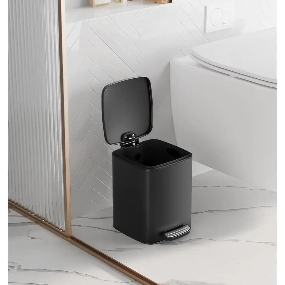 Bobbel Home Pedaalemmer Met Soft Close Deksel 6 Liter Zwart