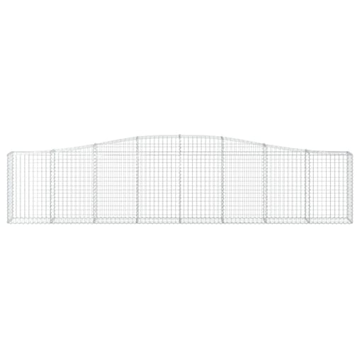 NNEVL Arched Gabion Baskets 4 pcs 400x30x80/100 cm Galvanised Iron