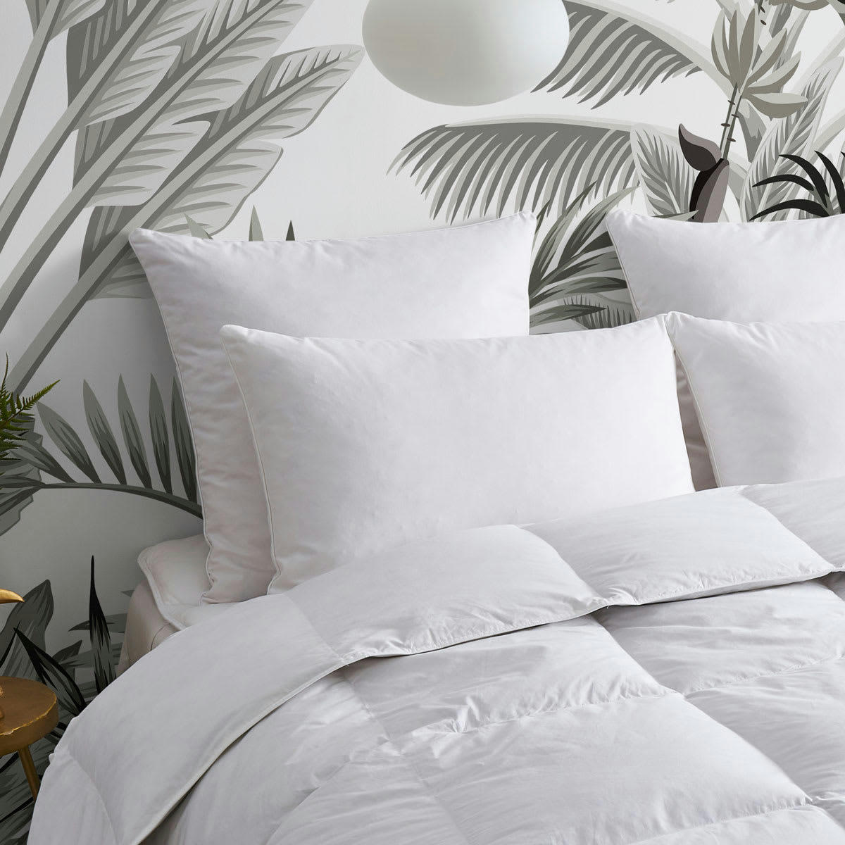 MARCEL - Oreiller FERME 10% Duvet - Coton Bio  65x65 cm - Wake Me Green