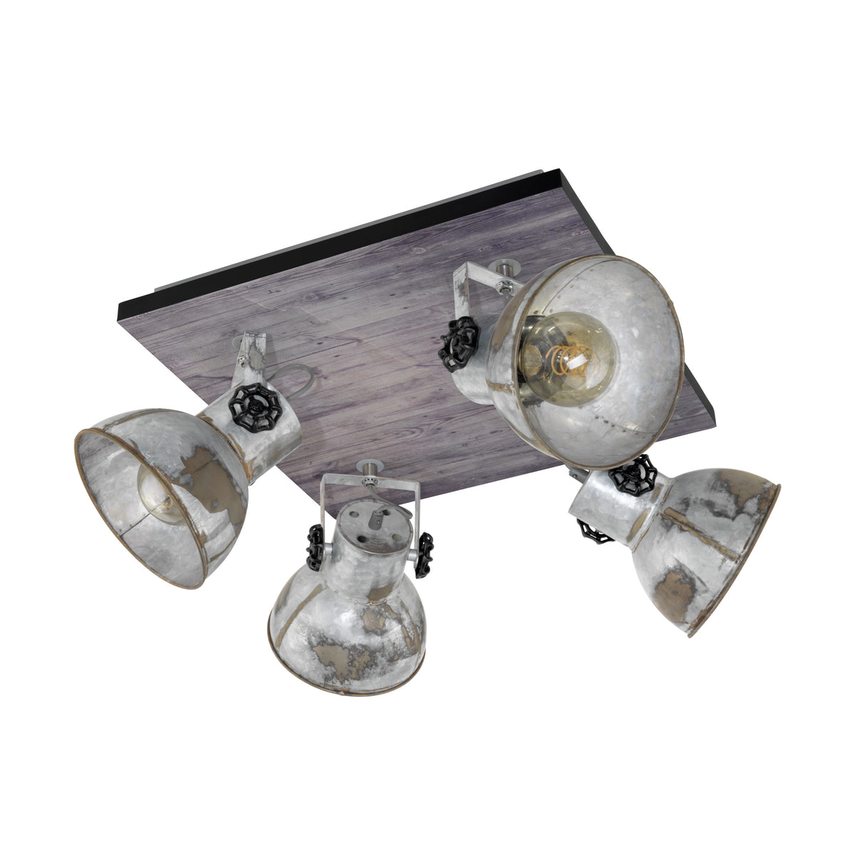 EGLO wandlamp  Barnstaple - e27 - bruin-patina/zwart/oud-zink-look