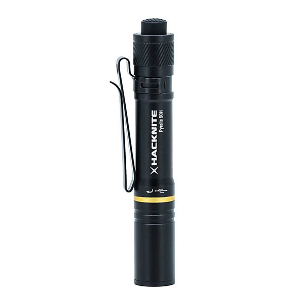Lampe de poche LED stylo hybride rechargeable et piles - PYRALIS 50H Hacknite