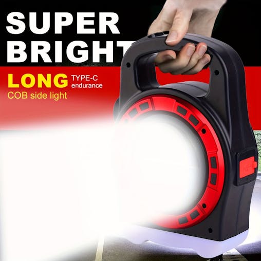 NNETM Multifunctional Outdoor Solar Camping Light with COB Spotlight