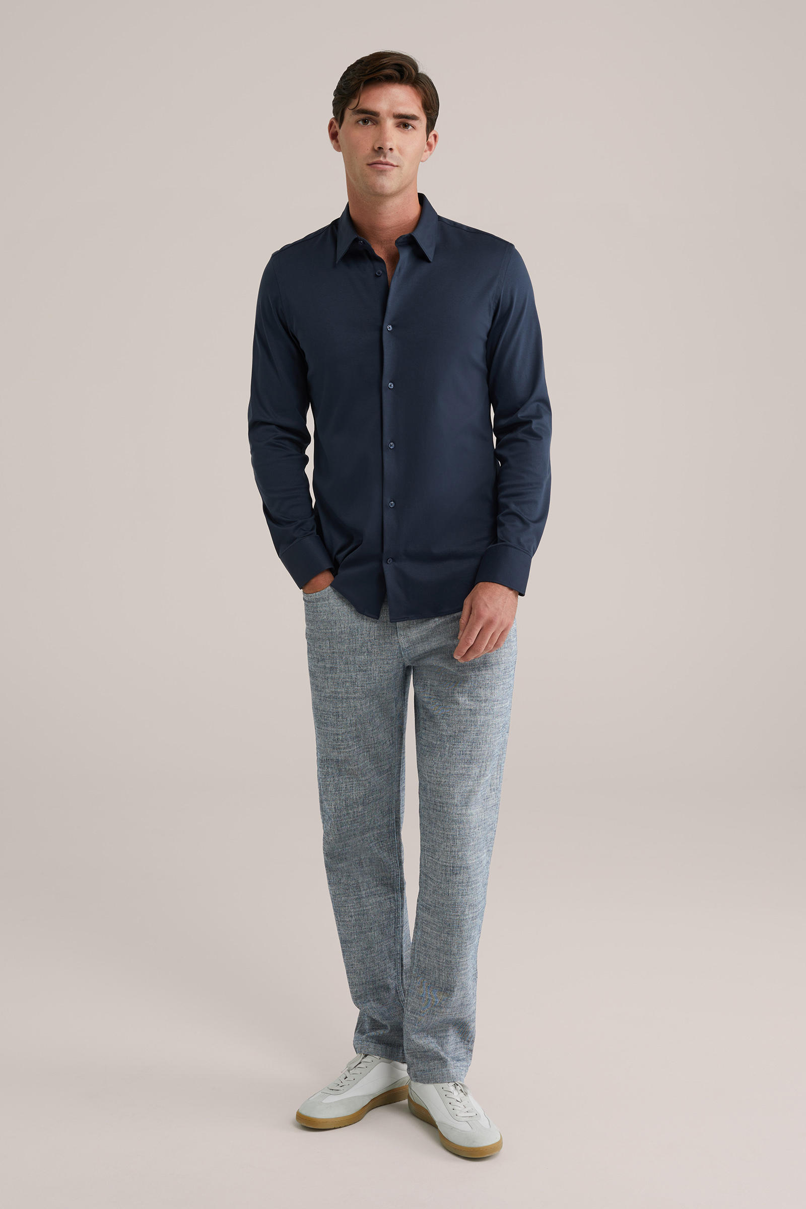 Heren regular fit broek