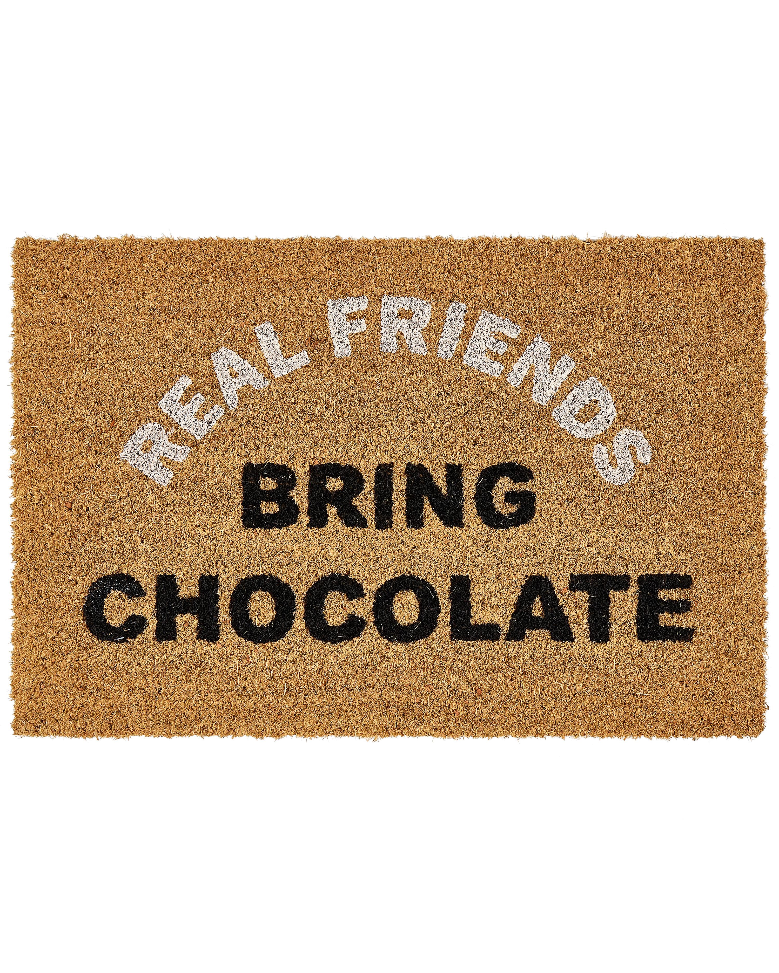 Doormat PAMIR Natural 40 x 60 cm Text Coir