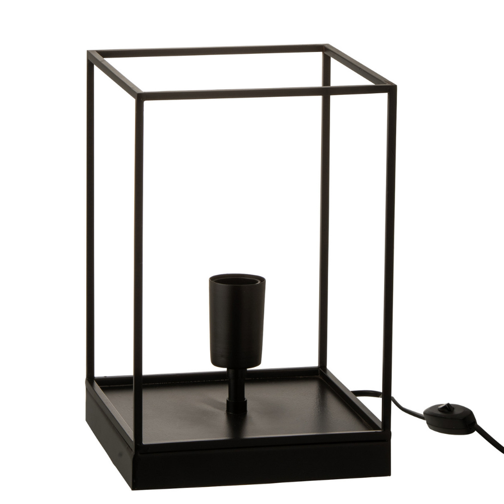 J-Line lamp Rechthoekige Frame - metaal - zwart - small